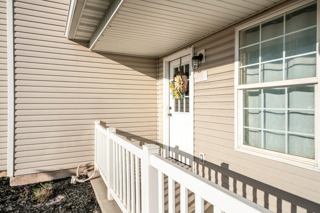 Door and siding at an apartment